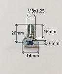 Śruba M   8x   20 łeb stożkowy krzyżak FSO, PN - 2