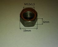 Nakrętka  M12 x 1,50 x 6 termostatu 126p - 2