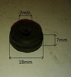 Guma montażowa  7 mm x 18 mm x 7 mm 126p, FSO, PN - 2