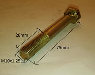 Śruba M 10 x 1,25 x 75 10,9 126p - 2
