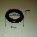 Oring  16,00 mm x 3,00 mm FKM - 2