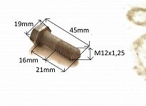 Śruba M 12 x 1,25 x 45 10,9 drążka FSO, PN - 2