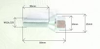 Śruba koła  M12 x 1,25 x 38 kl.19 stożek FSO, CC - 2
