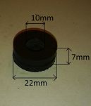 Guma montażowa 10 mm x 22 mm x 7 mm 126p, FSO, PN - 2