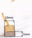 Szczotka   5,0 x 10,0 x 17,0 miedziana BX162 - 4