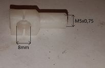 Oprawka plastikowa cięgna gazu 126p, FSO, PN - 2