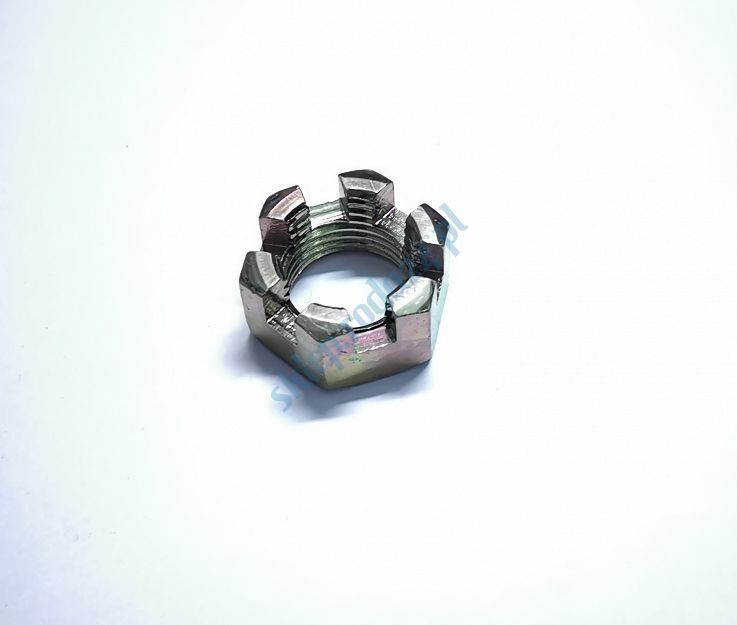 Nakrętka  M16 x 1,5 x 12 koronowa zwrotnicy Syrena