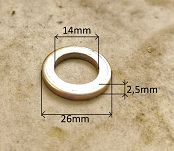 Podkładka stal. 14,0 x 26,0 x 2,5 pasa FSO, PN - 2