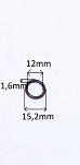 Oring  12,00 mm x 1,60 mm NBR - 2
