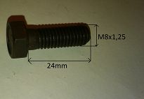 Śruba M   8 x   24 sześciokąt 12.9 126p - 2
