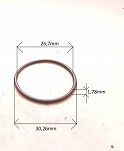 Oring  26,70 mm x 1,78 mm NBR - 2
