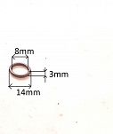 Oring    8,00 mm x 3,00 mm VMQ - 2