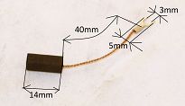 Szczotka   5,0 x 6,3 x 14,0 węglowa 950/2 - 2
