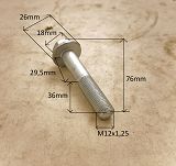 Śruba M 12 x 1,25 x  76  8.8 amort. przód CC Fiat - 2
