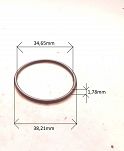 Oring  34,65 mm x 1,78 mm FKM - 2