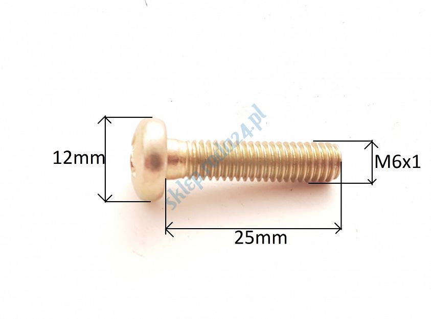 Śruba M   6x   25 łeb okrągły krzyżak 126p, PN
