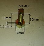 Śruba M   4x   10 linki ssania z nakr. 126p, FSO - 2