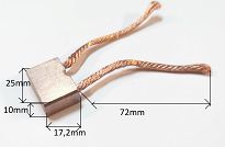 Szczotka  10,0 x 25,0 x 17,2 miedziana PSX 81 - 82 - 2