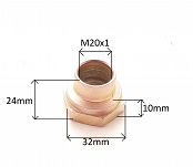 Nakrętka  M20 x 1,0 x 24 PN NT - 2