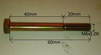 Śruba M   6x   60 sześciokąt 8.8 126p NPG - 2