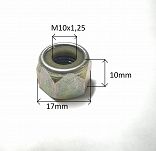 Nakrętka  M10 x 1,25 z teflonem Fiat 126p, FSO - 2