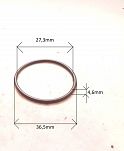 Oring  27,30 mm x 4,60 mm NBR - 2