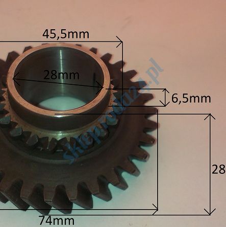 Koło zębate II biegu 126p Fiat