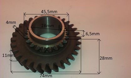 Koło zębate II biegu 126p Fiat