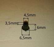 Tulejka mocowania emblematu 126p mała - 2