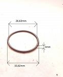 Oring  26,62 mm x 3,00 mm NBR - 2