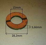 Podkładka sworznia zwrotnicy 3,66 mm 126p  - 2