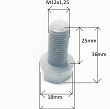 Śruba M 12 x 1,25 x  25 12.9 Żuk, Lublin Daewoo - 2