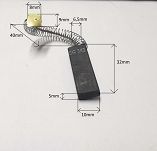 Szczotka   5,0 x 10,0 x 32,0 węglowa Alfa SK  - 10 - 2