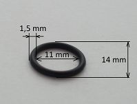 Oring  11,00 mm x 1,50 mm NBR - 2