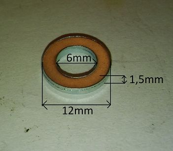 Podkładka stal.   6,0 x 12,0 x 1,5 126p 