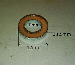 Podkładka stal.   6,0 x 12,0 x 1,5 126p 
