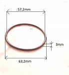 Oring  57,20 mm x 3,00 mm - 2