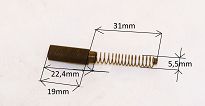 Szczotka   5,0 x 6,3 x 19,0/ 22,4 węglowa 982A - 2