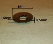 Podkładka stal.  6,0 x 16,0 x 0,5 126p - 2