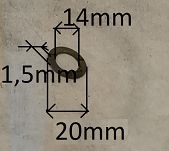 Uszczelka 14 x 20 x 1.5 mm pompy paliwa Syrena 105 - 2