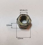 Nakrętka  M14 x 1,50 x 12 resoru tył Żuk, Nysa - 2