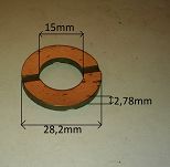 Podkładka sworznia zwrotnicy 2,78 mm 126p  - 2