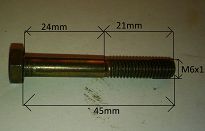 Śruba M   6x   45 sześciokąt 8.8 126p NPG - 2