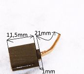 Szczotka   5,0 x 8,0 x 11,5 / 12,5 węglowa 770 - 2