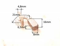 Szczotka   6,3 x 8,0 x 16,0 węglowa E 1.6 - 2