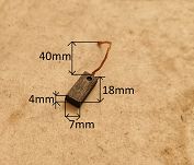Szczotka   4,0 x 7,0 x 18,0 węglowa - 2
