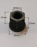 Nakrętka  M18 x 1,5 x 27 kl. 27 z kołnierzem - 2