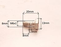 Śruba M   6x   20 linki gazu 126p Bis, CC - 2