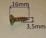 Wkręt  3,5 mm x 16,0 mm stożkowy - 2