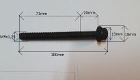 Śruba M9 x 1,25 x 91 głowicy cylindra CC, SC 900 - 2